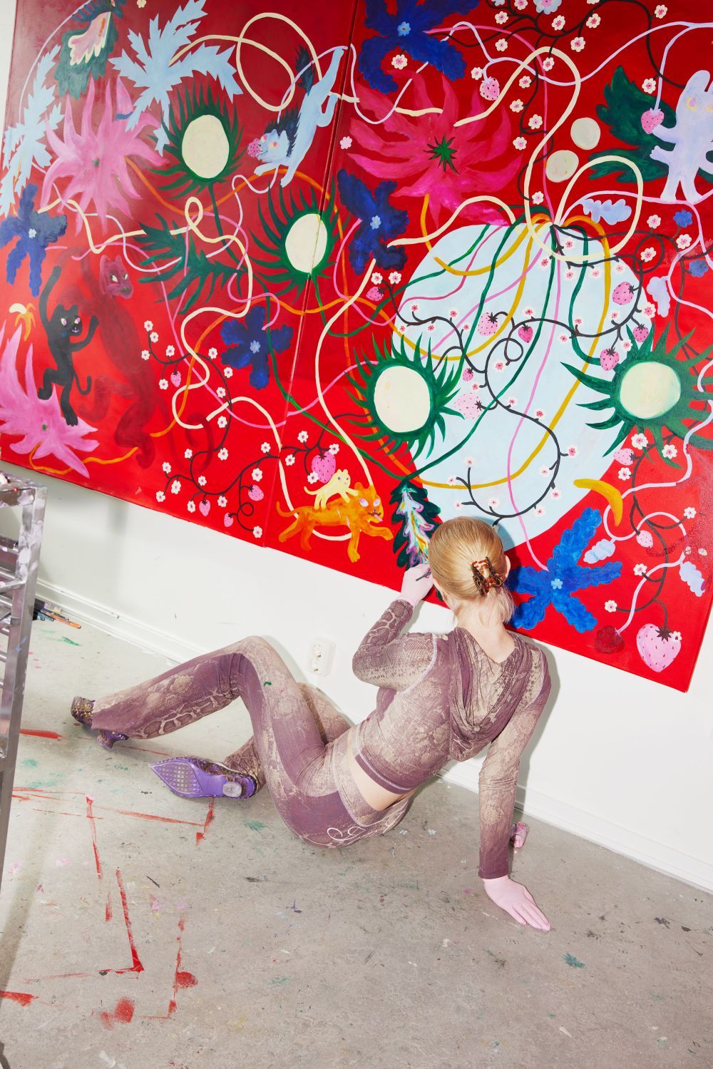 Artist Yoyo Nasty in her studio