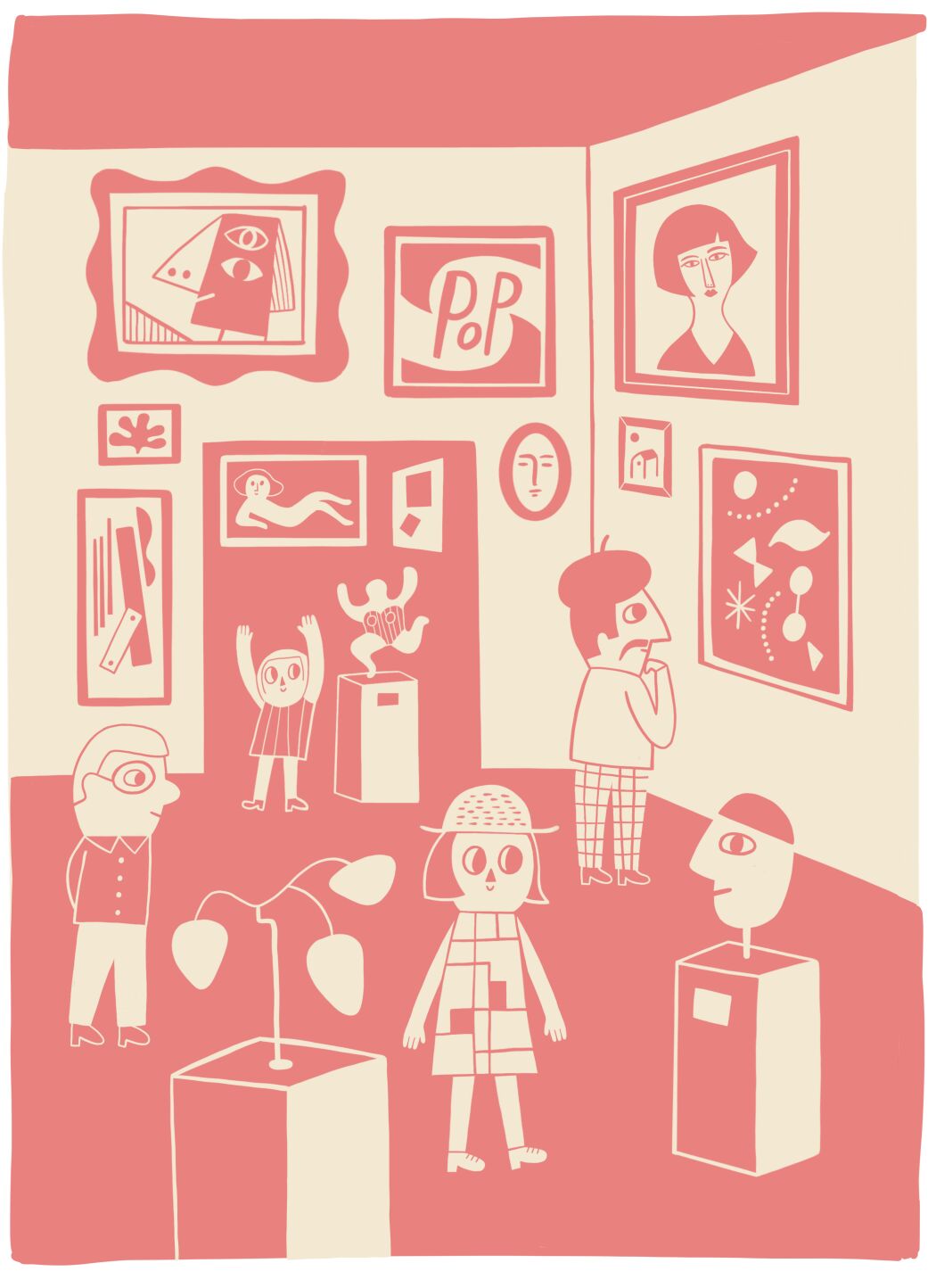 Graphic illustration art by the iconic illustrator Ingel P Arrhenius