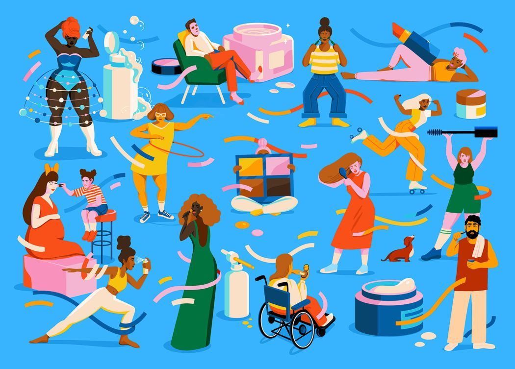 Illustrations of people by illustrator Petra Eriksson