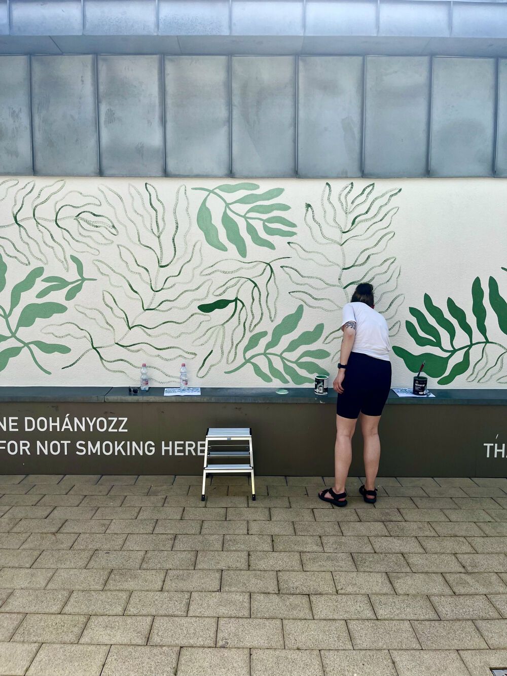 Huge botanical artwork created by the famous mural painter artist Linnéa Andersson