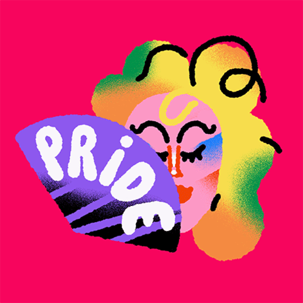 Animated digital pride stickers by José Antonio Roda