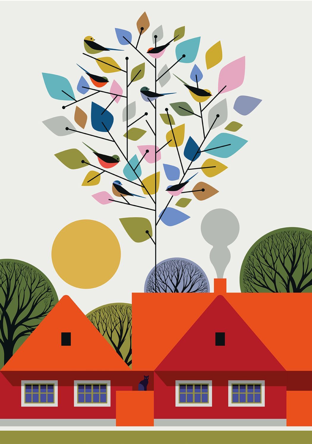 Colorful artwork and graphic design by Bo lunderbg