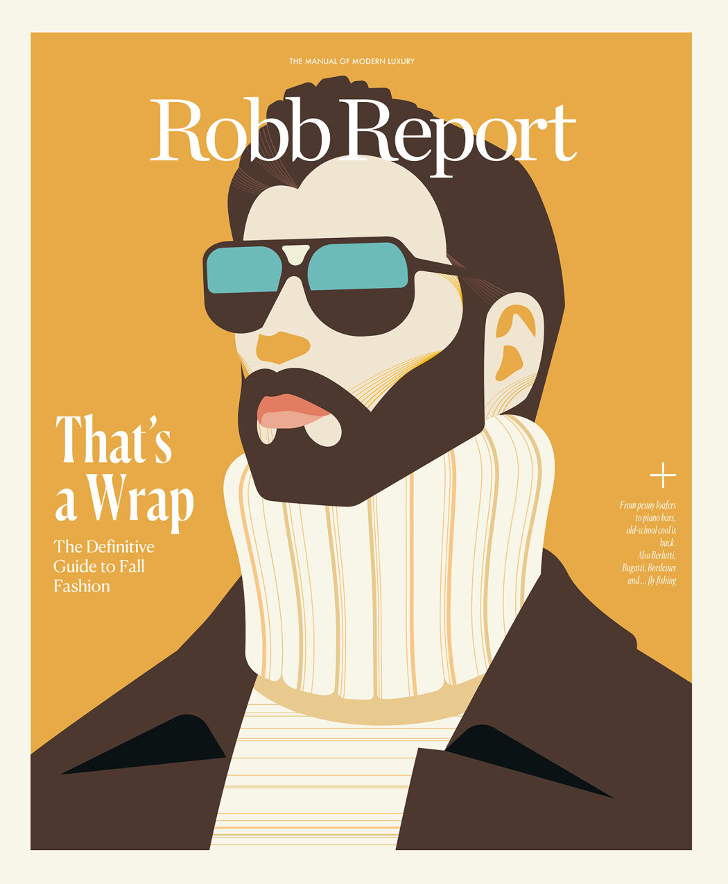 illustrated Portrait for Robb Report by Bo Lundberg