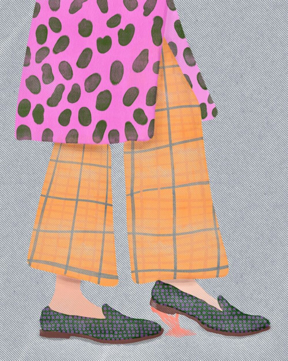 Flat graphic fashion and beauty illustration by the artist Christina Gliha 