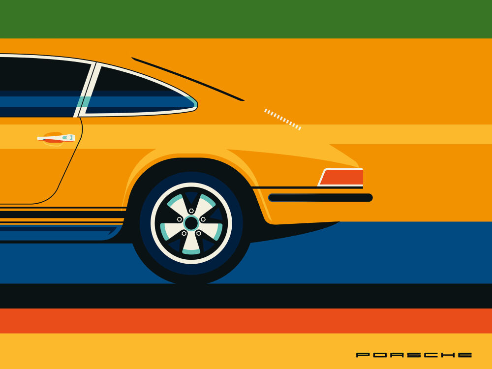 Vector art illustration of Classic Dars, Porsche by Bo Lundberg