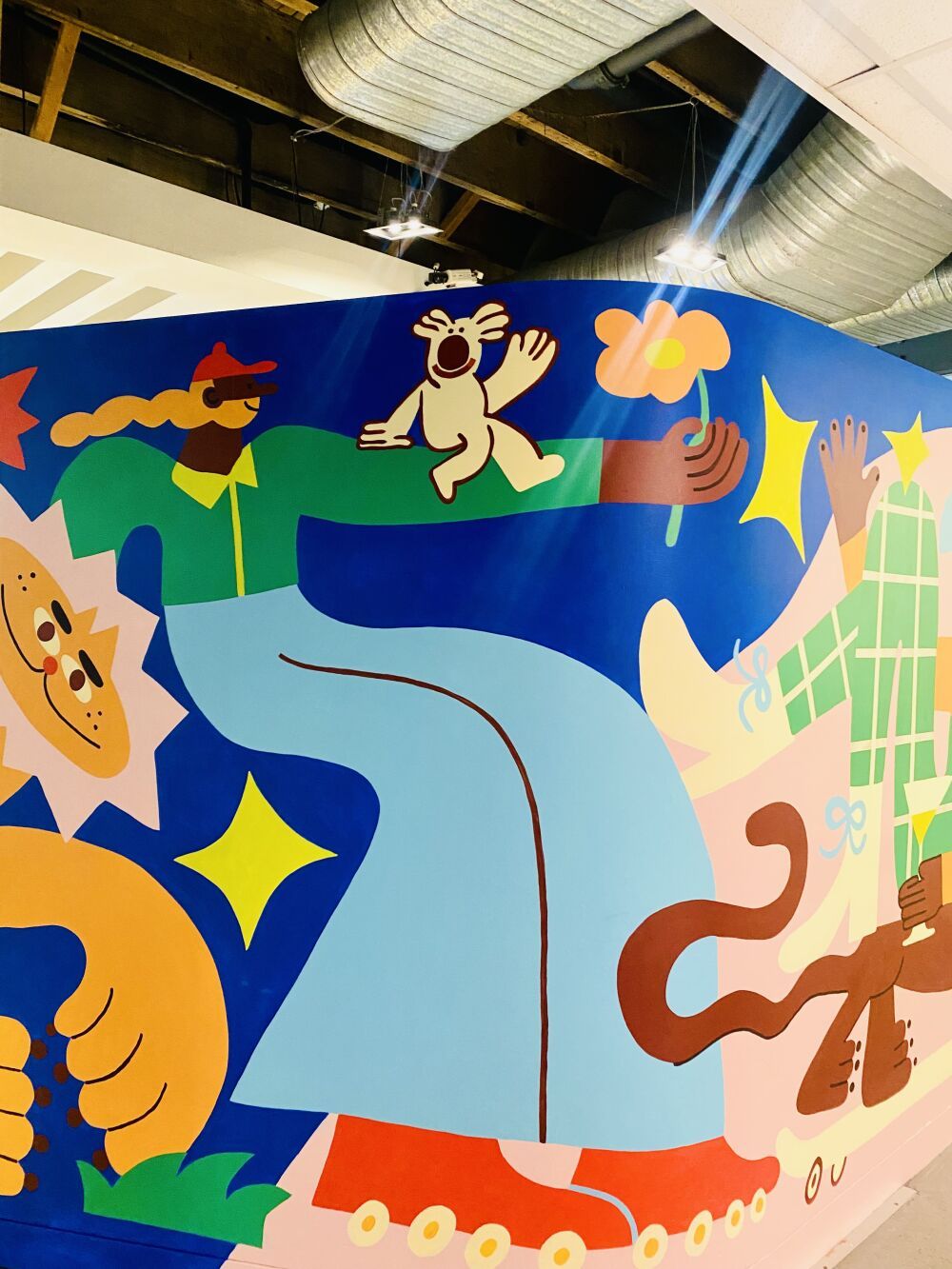 Mural artwork by the illustration artist Elin Matilda Andersson