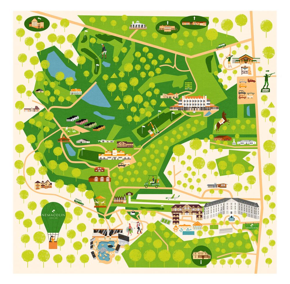 Illustration graphic art and map illustrated by Klas Fahlen