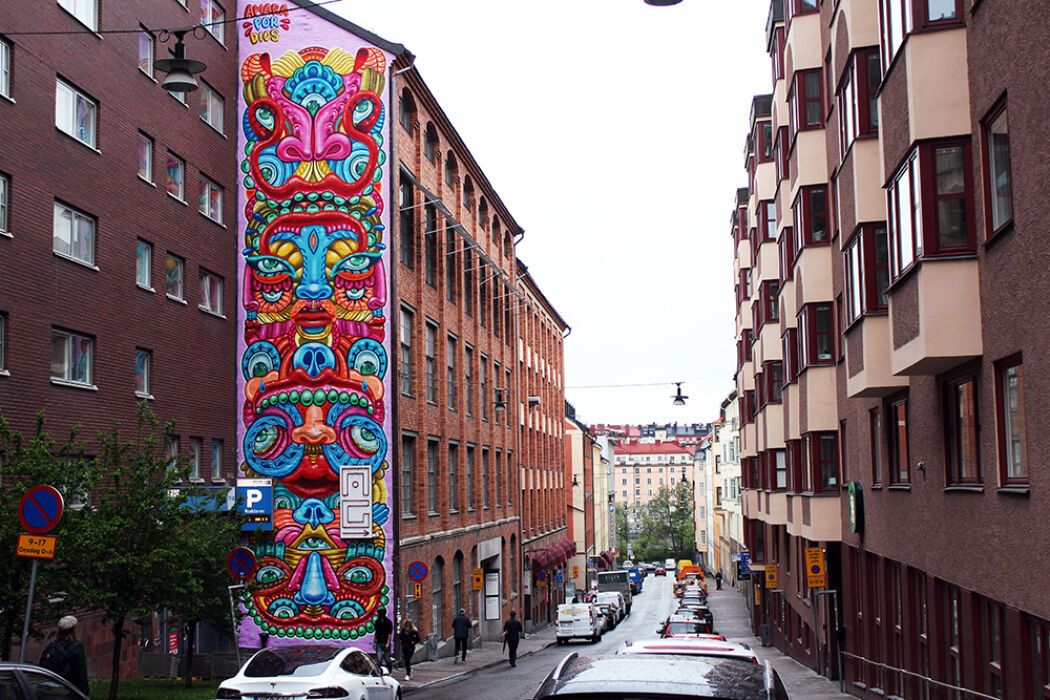 Huge mural art by Amara por Dios