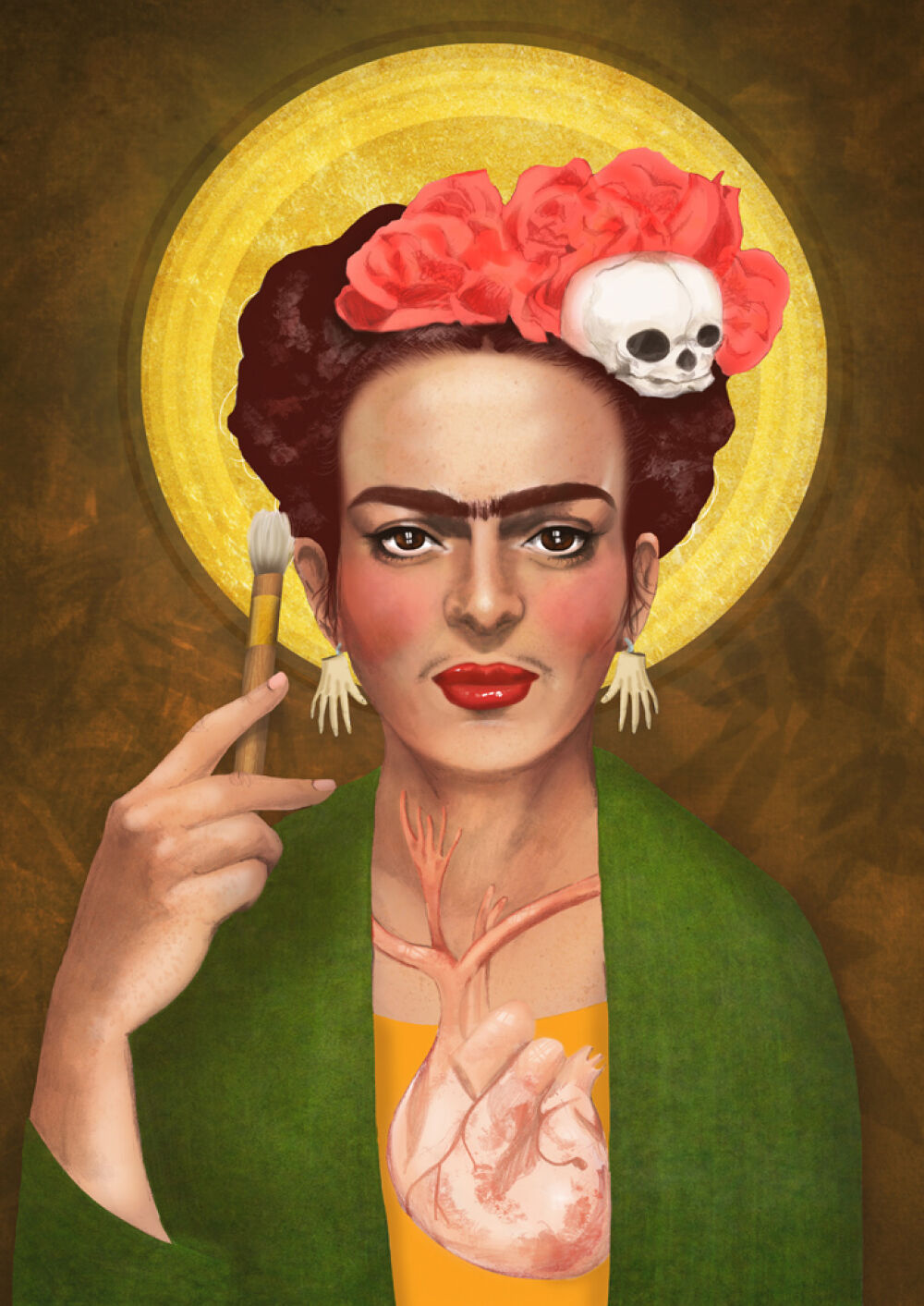 Illustrated portrait by Eplet, Frida Kahlo