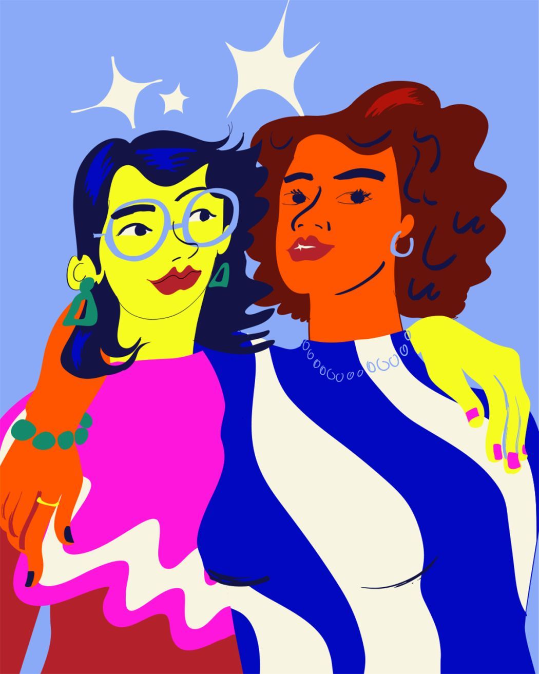 Colorful vector illustration by Erica Jacbson