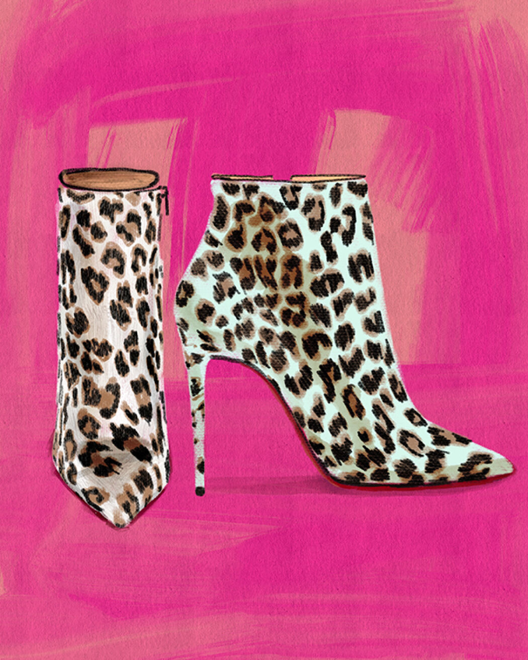 Christian Louboutin shoes and boots illustrated by Christina Gliha