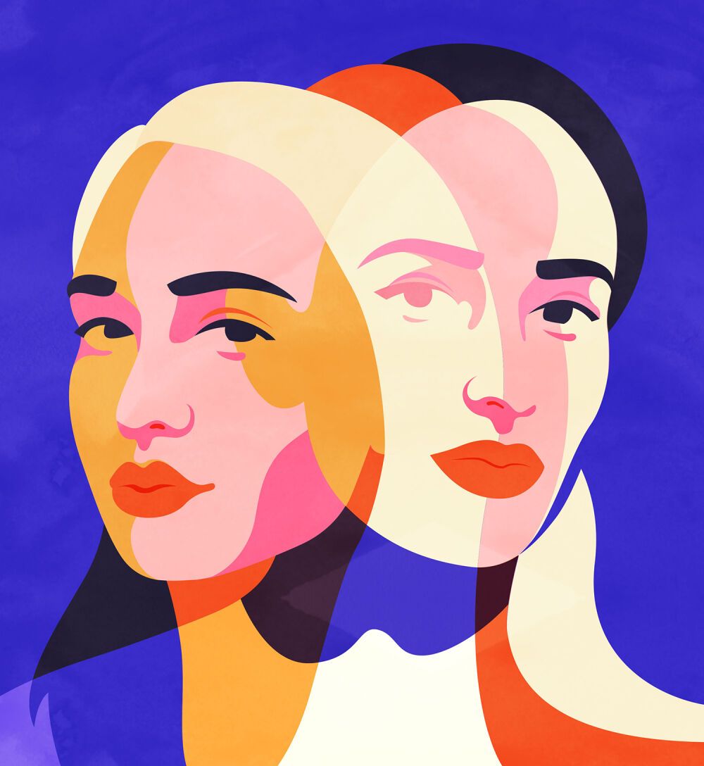 Vector illustrated portraits by Petra Artist