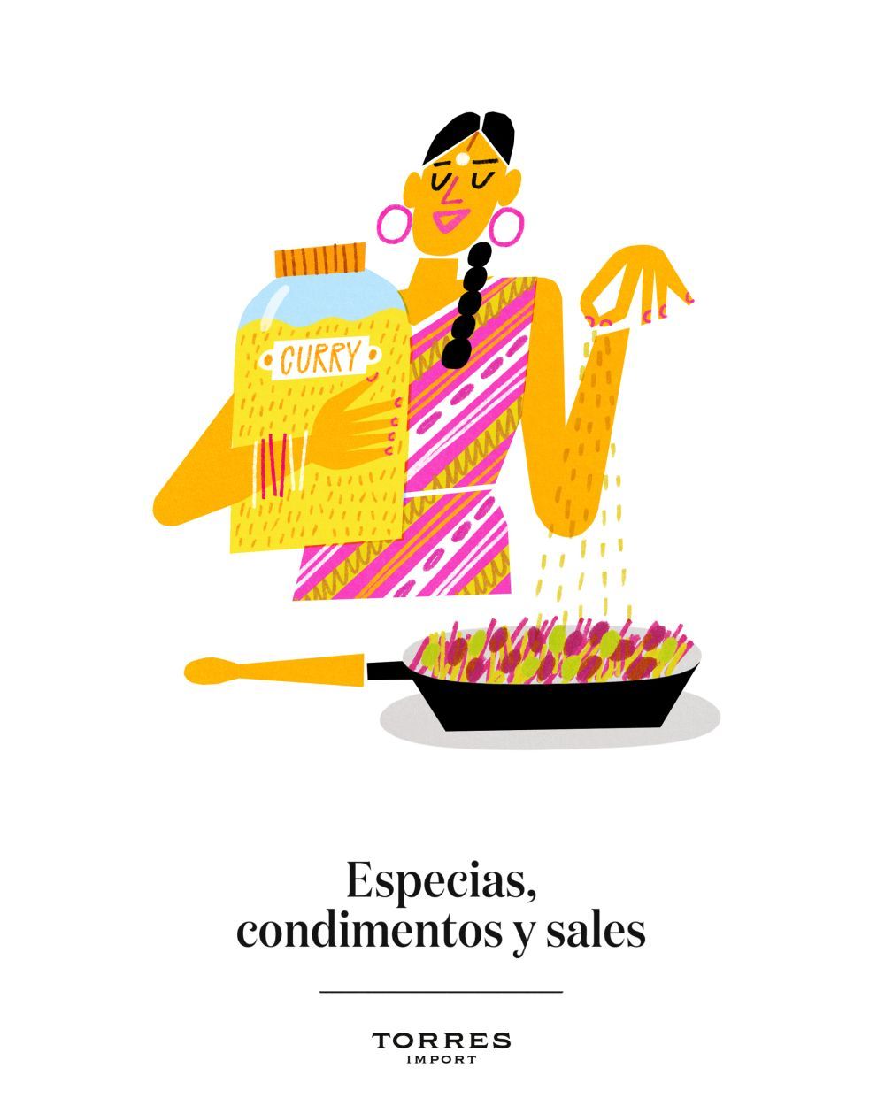 Fun graphic retro food illustrations by Klas Fahlén