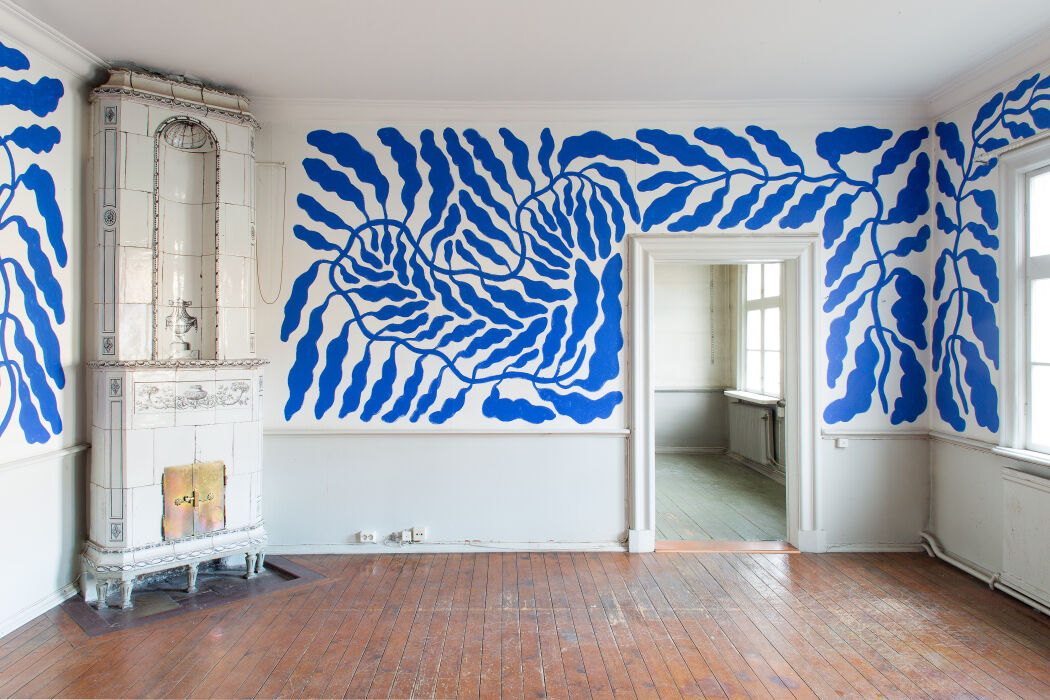 Mural handpainted by the artist Linnéa Andersson
