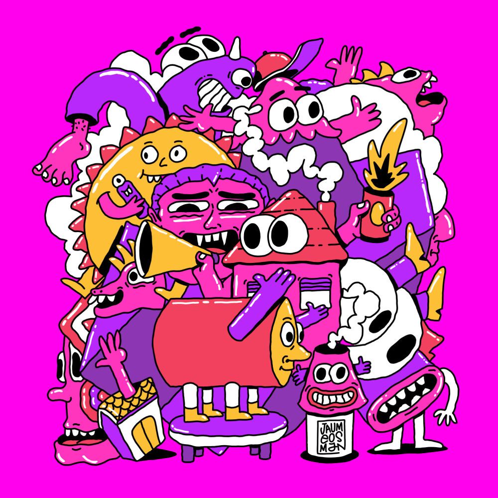 Funny colorful illustration by Jaume Osman - aka Osman Granda