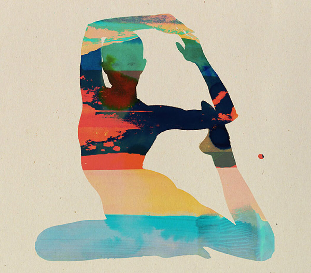 Yoga illustration by Stina Persson for Yoga and Health company