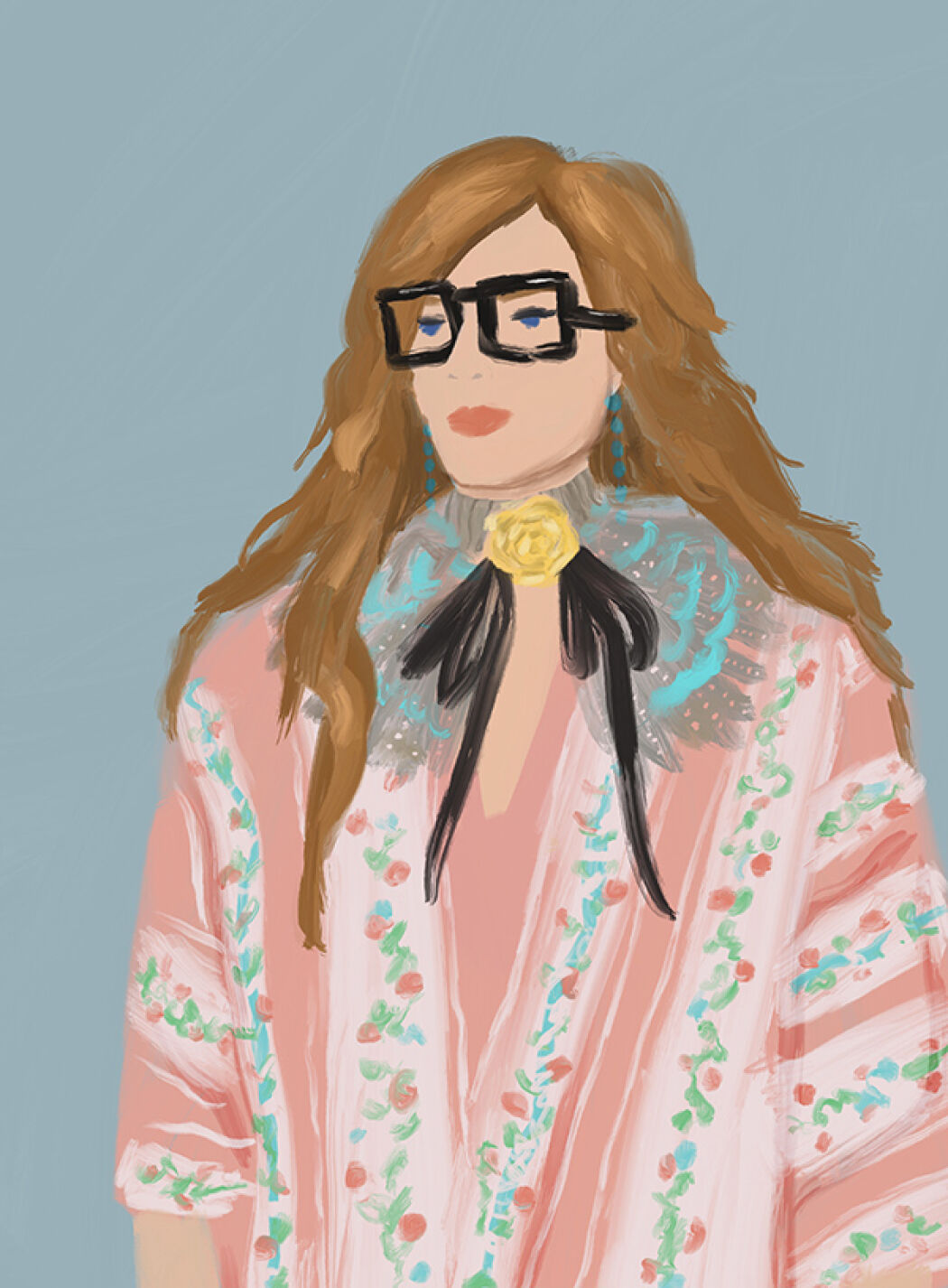 Beauty and skincare illustration by Christina Gliha for Gucci