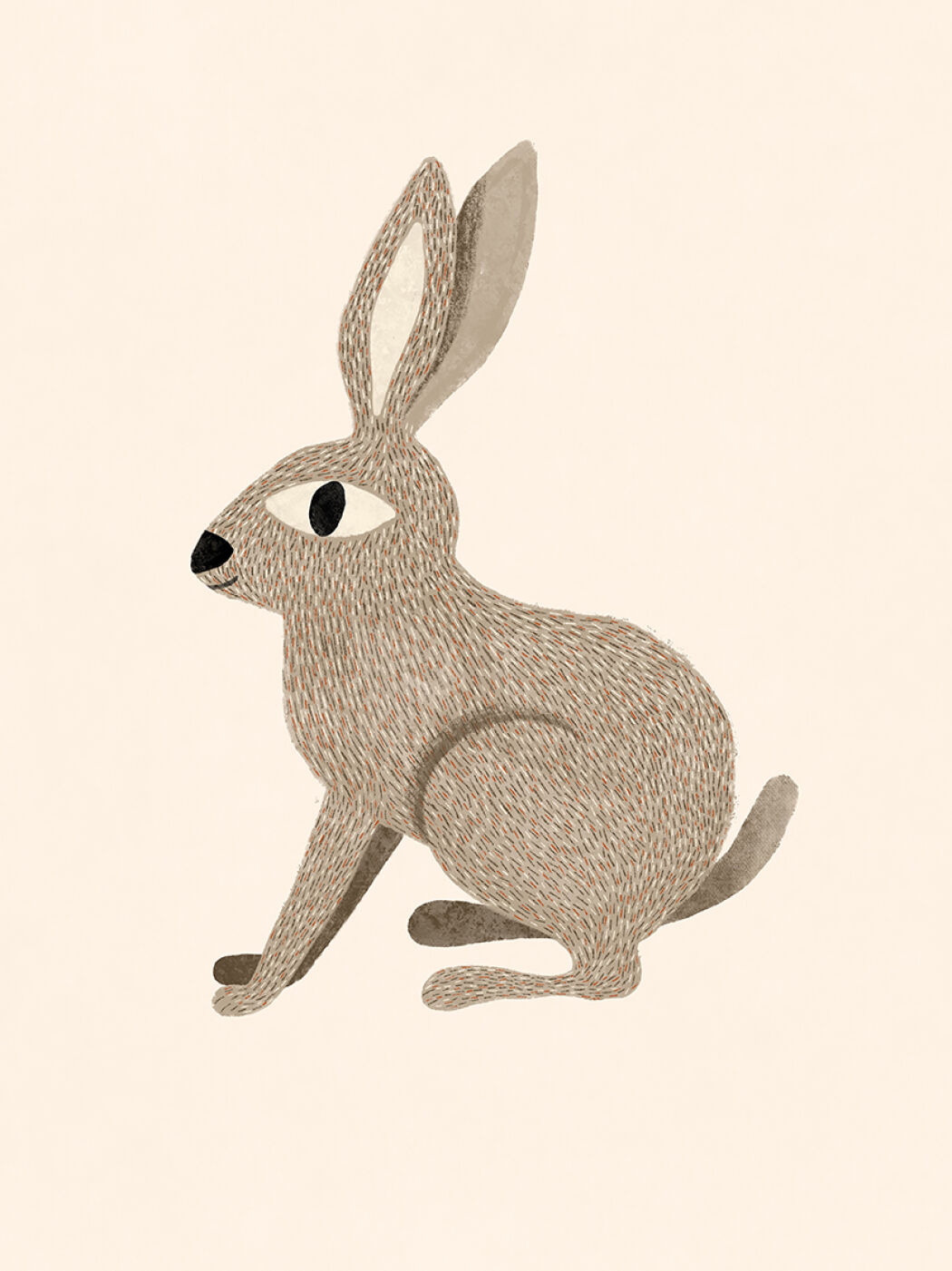 Rabbit in vintage style illustrated by Ingela P Arrhenius