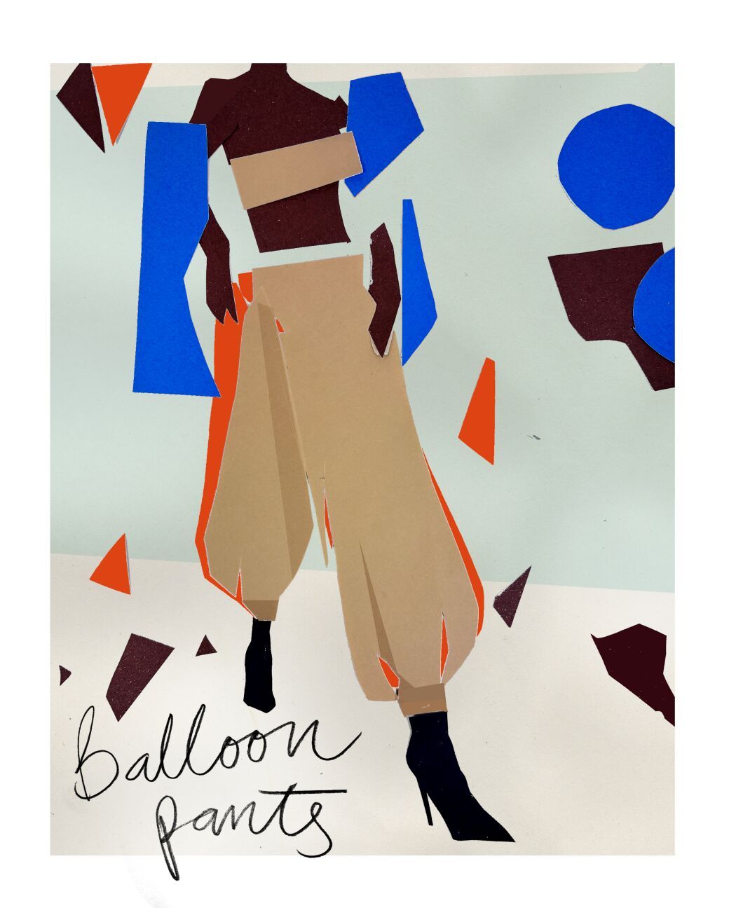 Collage illustration hand made by the artist Stina Persson