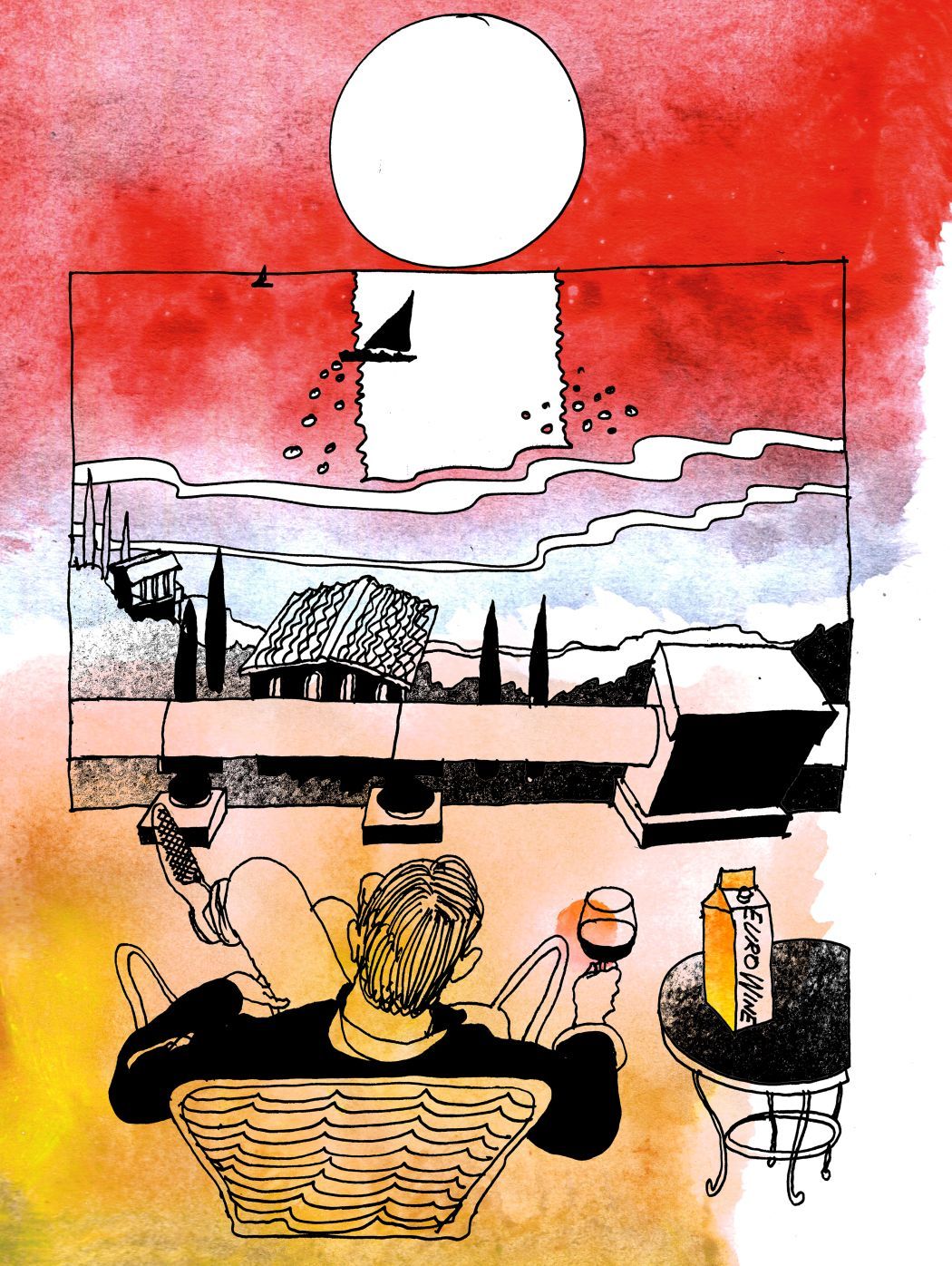 Handdrawn art illustration by the artist Dennis Eriksson