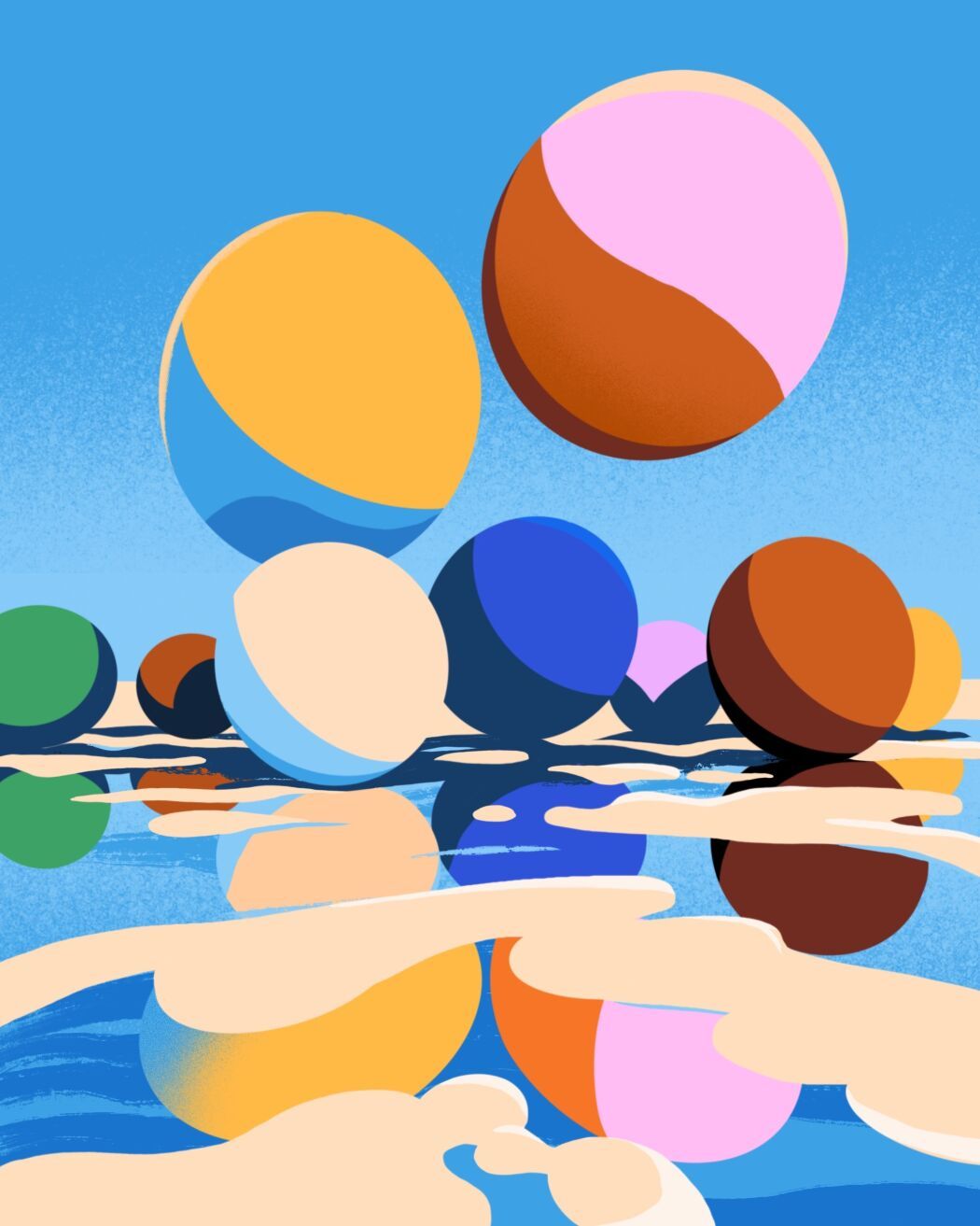 colorful graphic elements illustrated by Petra Eriksson