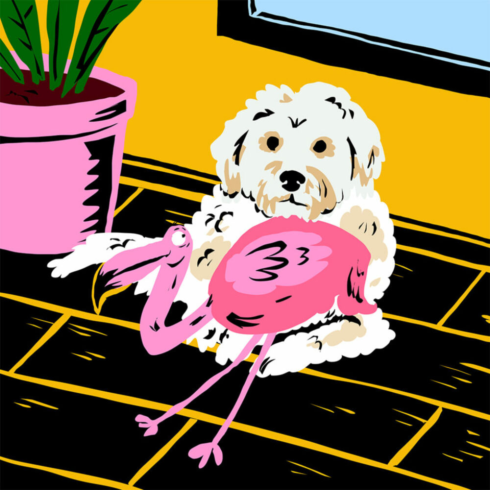 Dog illustration by Fredde Lanka