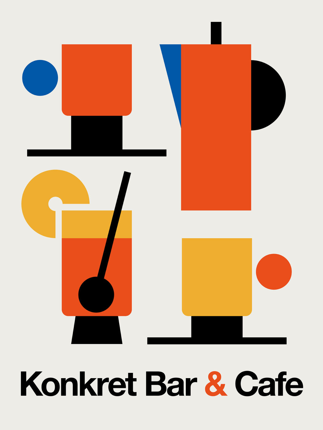 Bauhaus graphic art poster by Bo Lundberg