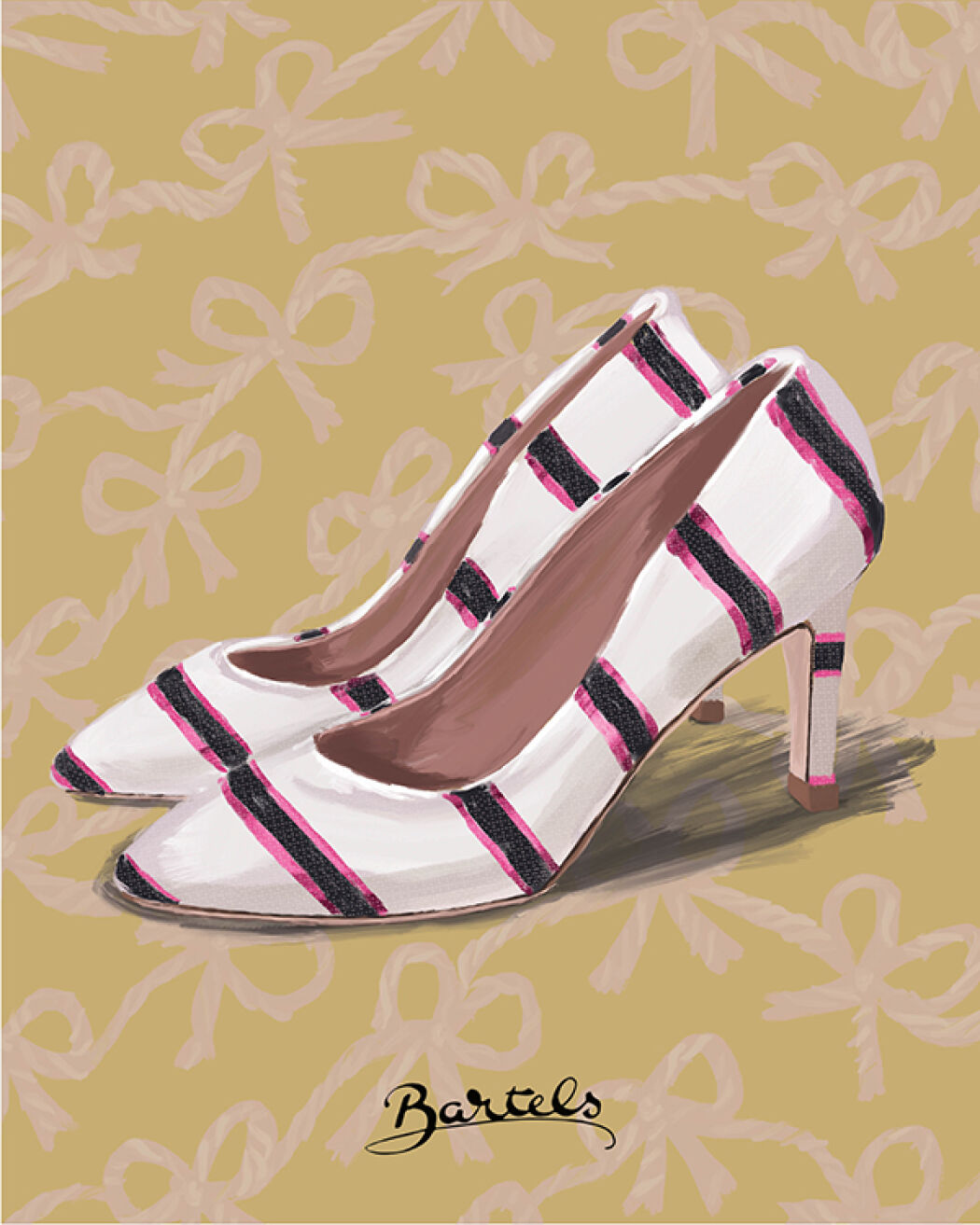 Fashion illustration by Christina Gliha for Bartels Shoe brand campaign