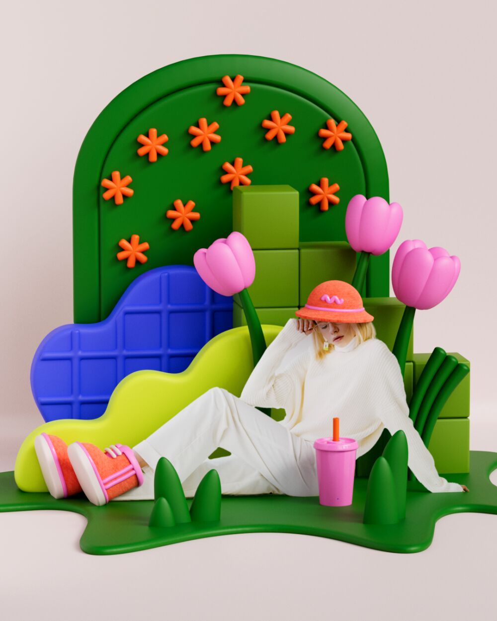 3D art modeled by the artist Rosie Roche