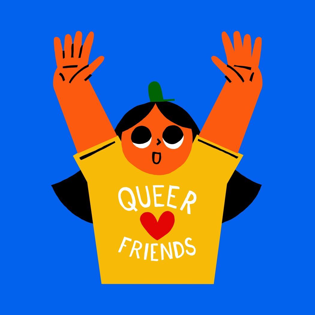 Illustration by the queer illustrator Fredde Lanka