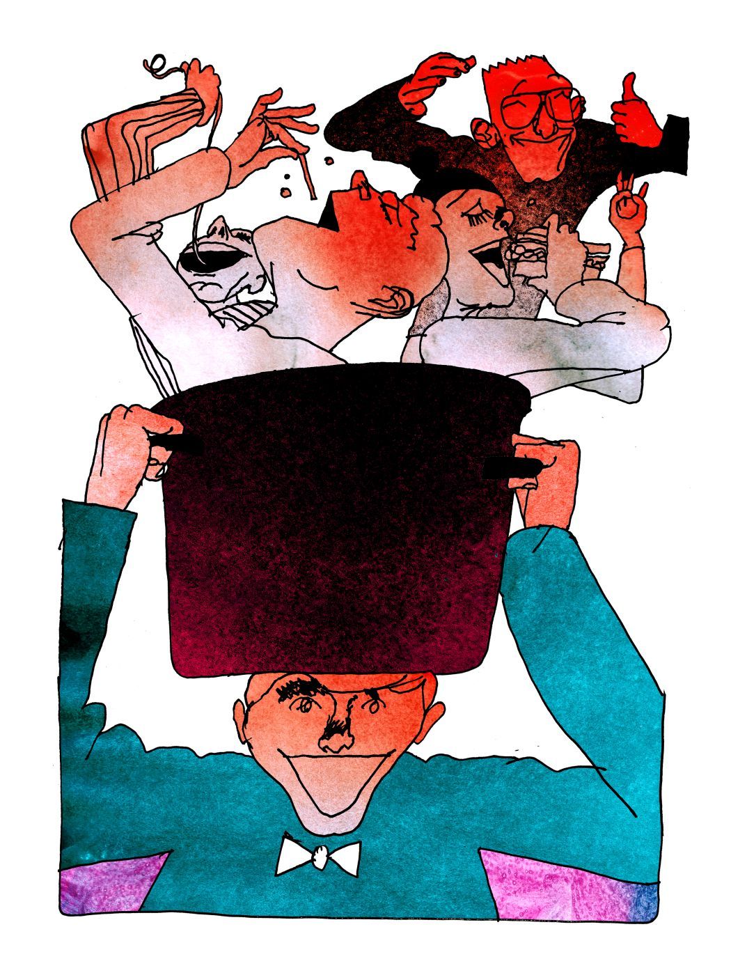 Hand illustrated lineart drawing by Dennis Eriksson