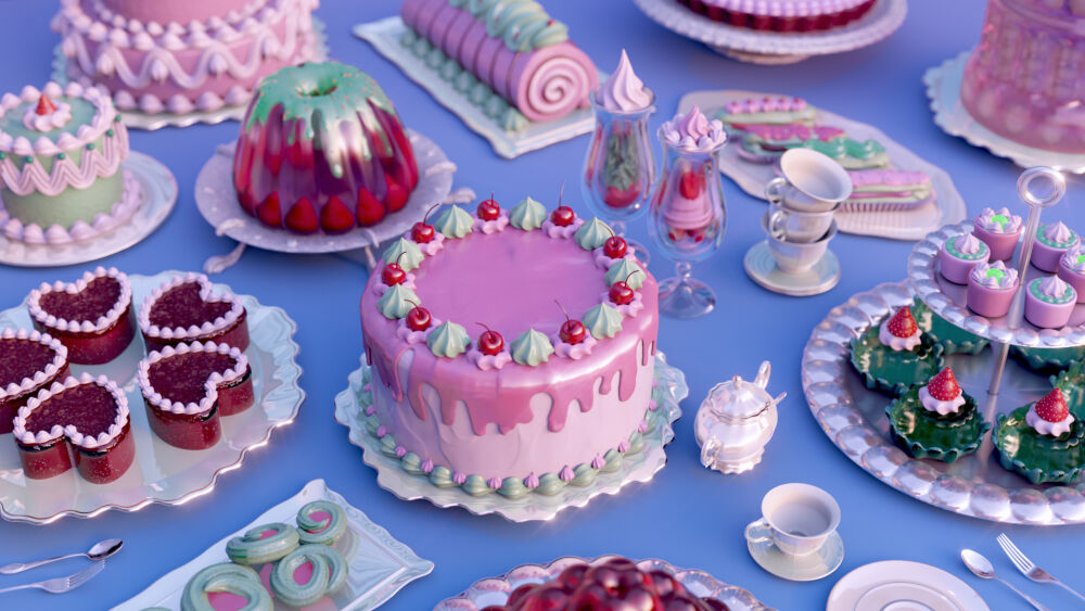 3D cakes by Double Up Studio for MTV Ident video