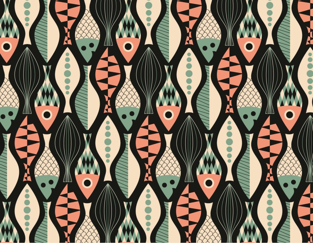 Vector illustrated pattern design by Ingela P Arrhenius.