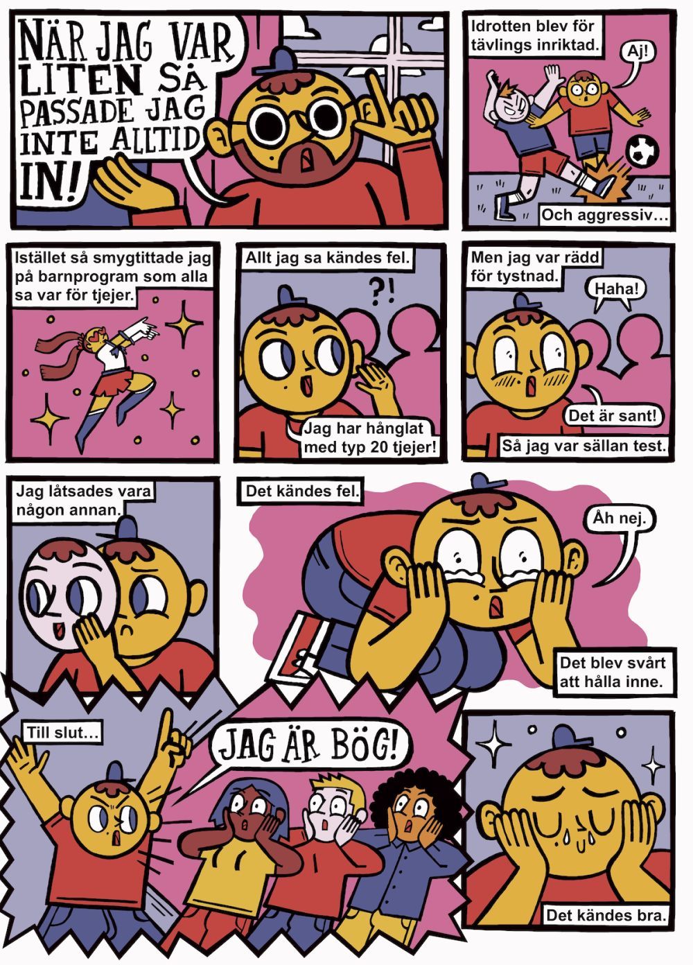 Colorful Comic strip by Fredde Lanka
