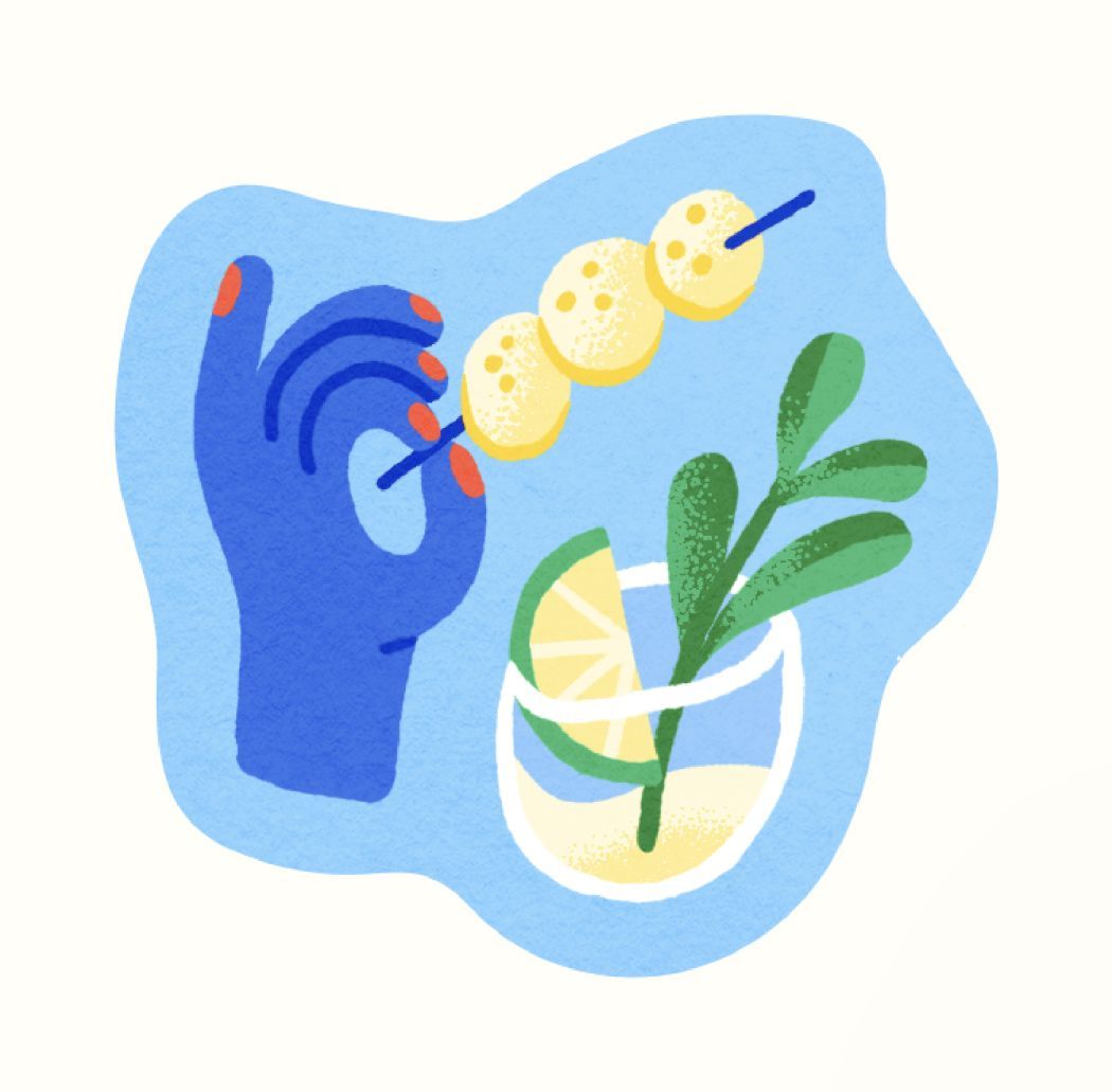 Food icons illustrated by artist Elin Matilda Andersson