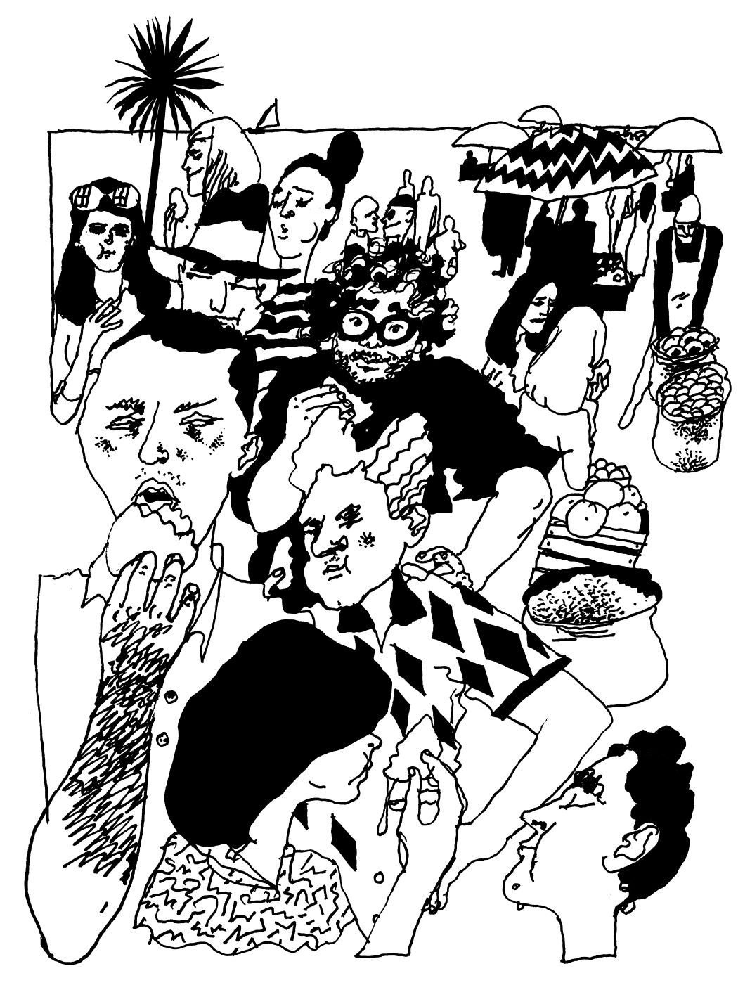 Black and white lieart illustration by Dennis Eriksson