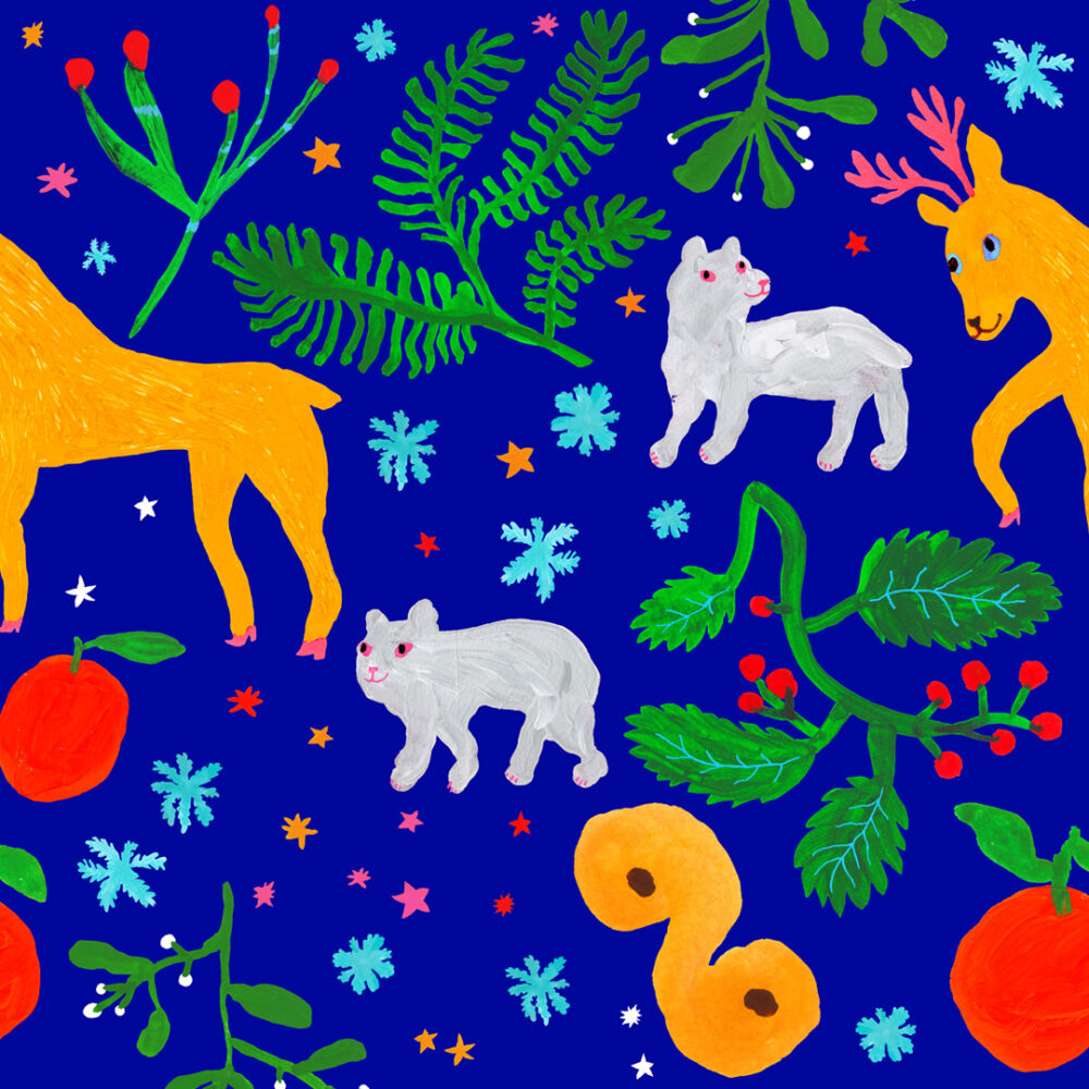 Pattern design for retail Christmas campaign by Yoyo Nasty
